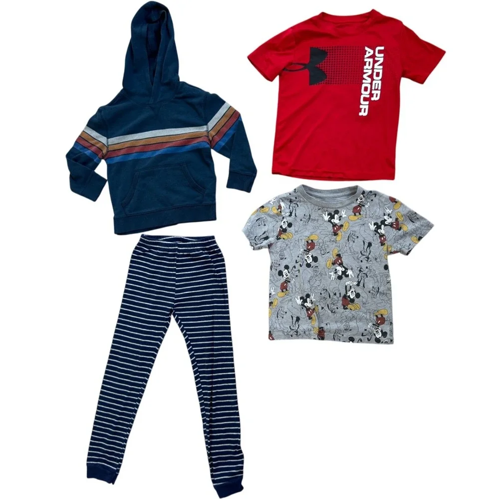 Boys Clothing Lot Old Navy Hoodie Under Armour Tee Mickey Mouse Carters Pants
